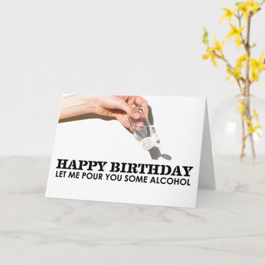 Quarantine Birthday Card Funny Hand Sanitizer Kaart (Gele Bloem)