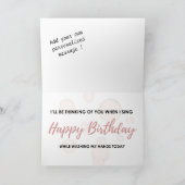 Quarantine Birthday Card Funny Roos Gold Kaart (Binnen)