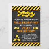 Quarantine Birthday Invitation, Adult Humor Funny Kaart (Voorkant)