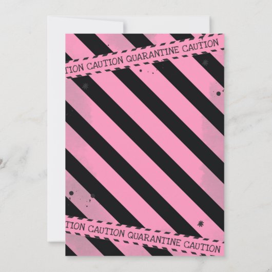 Quarantine Birthday Party Invitation Virtual Zoom Kaart (Achterkant)