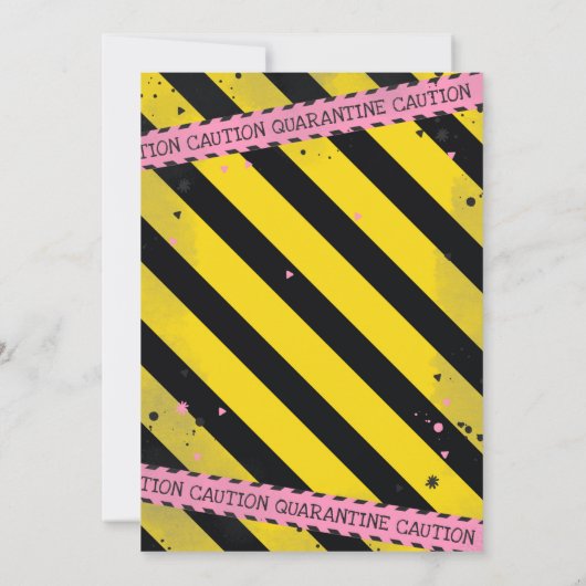 Quarantine Birthday Party Invitation Virtual Zoom Kaart (Achterkant)