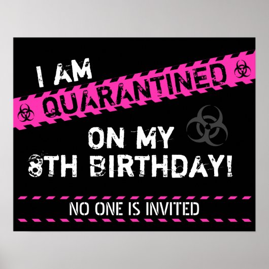 Quarantine Birthday Poster (Voorkant)