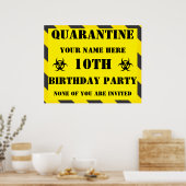 Quarantine Birthday Sign Poster (Keuken)
