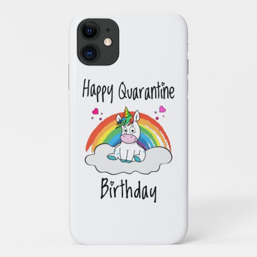 Quarantine Birthday Unicorn-regenboog Case-Mate iPhone Case (Achterkant)
