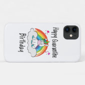 Quarantine Birthday Unicorn-regenboog Case-Mate iPhone Case (Achterkant (horizontaal))