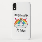 Quarantine Birthday Unicorn-regenboog Case-Mate iPhone Case (Achterkant)