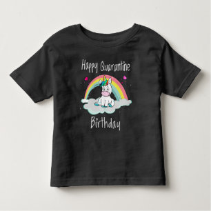 Quarantine Birthday Unicorn-regenboog Kinder Shirts