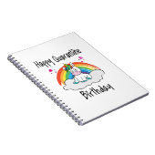 Quarantine Birthday Unicorn-regenboog Notitieboek (Rechterzijde)