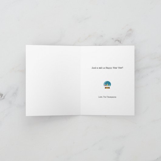 Quarantine Bubble Merry Kerstfoto Feestdagen Kaart (Binnen)