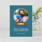 Quarantine Bubble Merry-kerstfoto Feestdagenkaart (Staand voorkant)