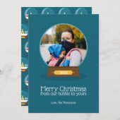 Quarantine Bubble Merry-kerstfoto Feestdagenkaart (Voorkant / Achterkant)