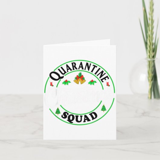 Quarantine Christmas Squad Matching Family Holiday Kaart (Voorkant)