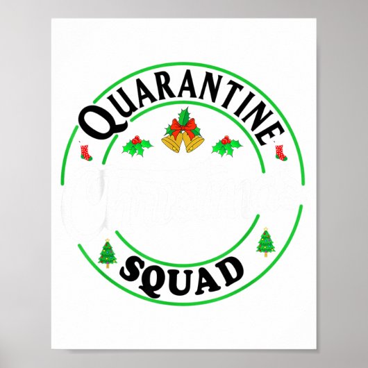 Quarantine Christmas Squad Matching Family Holiday Poster (Voorkant)