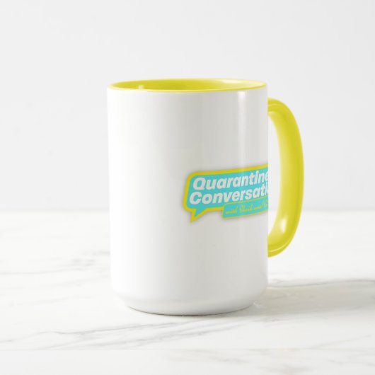 Quarantine Conversations COVID-19 Mok (Voorkant rechts)