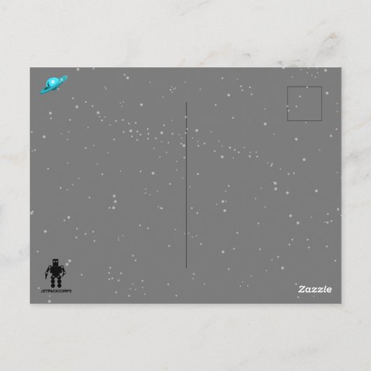 QUARANTINE COUGH DISTANCING DOOR Jetpackcorps Briefkaart (Achterkant)