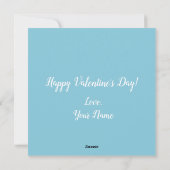 Quarantine Cupid Valentijn Square Card. Wees de mi Feestdagenkaart (Achterkant)