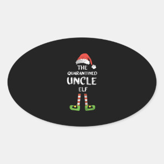 Quarantine-d oom Elf Family Matching Cool Christus Ovale Sticker