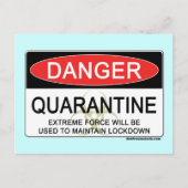Quarantine Danger Sign Briefkaart (Voorkant)
