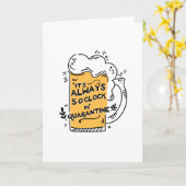 Quarantine Drink Miss You Wenskaart Kaart (Gele Bloem)