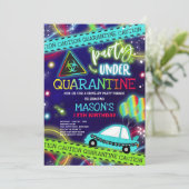 Quarantine Drive-By Birthday Party Parade Kaart (Staand voorkant)