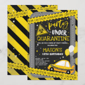 Quarantine Drive-By Birthday Party Parade Kaart (Voorkant / Achterkant)