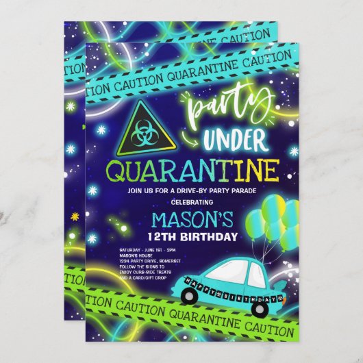 Quarantine Drive-By Verjaardagsparade Kaart (Voorkant / Achterkant)