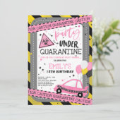 Quarantine Drive-By Verjaardagsparade Kaart (Staand voorkant)