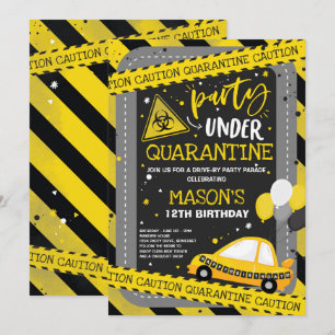 Quarantine Drive-By Verjaardagsparade Kaart