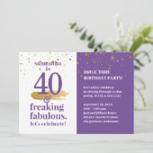 Quarantine Drive Thru 40 en Fabulous Birthday Kaart (Staand voorkant)