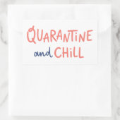 Quarantine en Chill Rechthoekige Sticker (Tas)