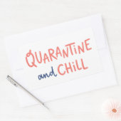 Quarantine en Chill Rechthoekige Sticker (Envelop)