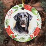 Quarantine Face Mask Santa Dog 2020 Pandemic Keramisch Ornament<br><div class="desc">Voeg dit vakantieseizoen een kleine humor toe met deze schattige en grappige zwarte labrador Santa Dog met een kerstsieremmer voor gezichtsmaskers. Dit gedenkwaardige ornament van 2020 zal een favoriet zijn onder labrador-liefhebbers, hondenliefhebbers en iedereen die 2020 wil herinneren. Ornament is dubbelzijdig, dubbelzijdig ontwerp aan beide zijden. Bezoek ons collectie voor...</div>