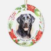 Quarantine Face Mask Santa Dog 2020 Pandemic Keramisch Ornament (Links)