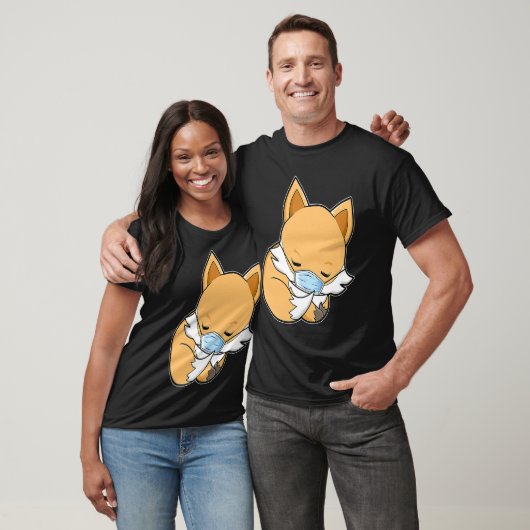 Quarantine Fox Sleeping Face Mask Fox T-shirt (Unisex)