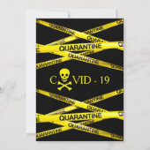 Quarantine Halloween Party Kaart (Achterkant)