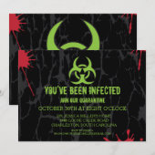 Quarantine Halloween Party Kaart (Voorkant / Achterkant)