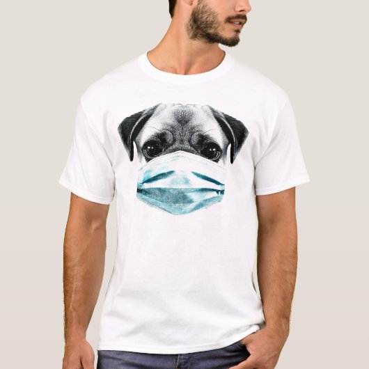 Quarantine house pug t-shirt (Voorkant)