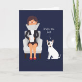 Quarantine humour dog greeting card kaart (Voorkant)