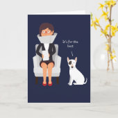 Quarantine humour dog greeting card kaart (Gele Bloem)