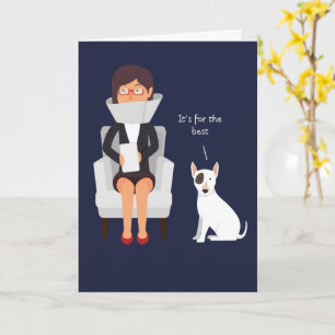 Quarantine humour dog greeting card kaart