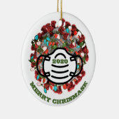 Quarantine kerstboom 2020 Lit Covid Pathogen Keramisch Ornament (Rechts)