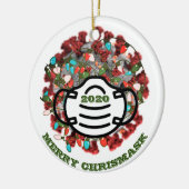 Quarantine kerstboom 2020 Lit Covid Pathogen Keramisch Ornament (Links)