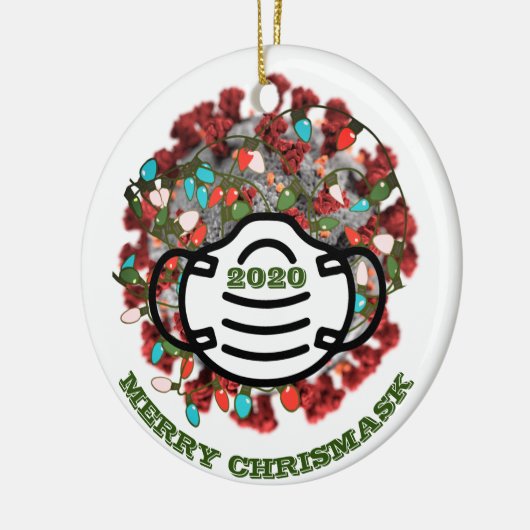 Quarantine kerstboom 2020 Lit Covid Pathogen Keramisch Ornament (Links)