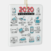 Quarantine kerstfeest 2020 herdenkingsjaar keramisch ornament (Rechts)