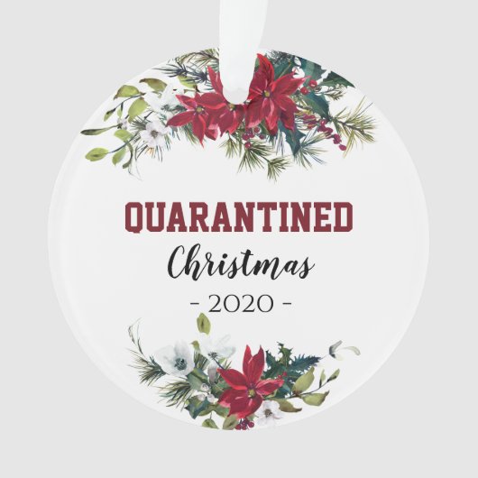 Quarantine Kerstmis 2020 Foto familie Ornament (voorkant)