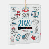 Quarantine Kerstmis 2020 herdenking Keramisch Ornament (Rechts)