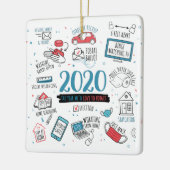 Quarantine Kerstmis 2020 herdenking Keramisch Ornament (Links)