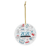 Quarantine Kerstmis 2020 herdenking Keramisch Ornament