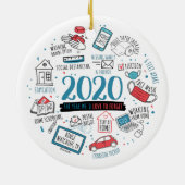 Quarantine Kerstmis 2020 herdenking Keramisch Ornament (Achterkant)