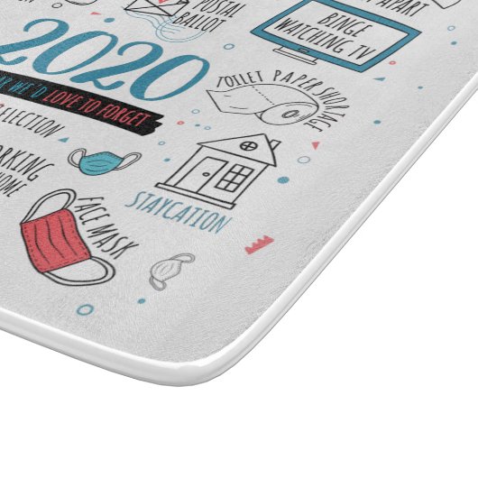 Quarantine Kerstmis 2020 herdenking Snijplank (Hoek)